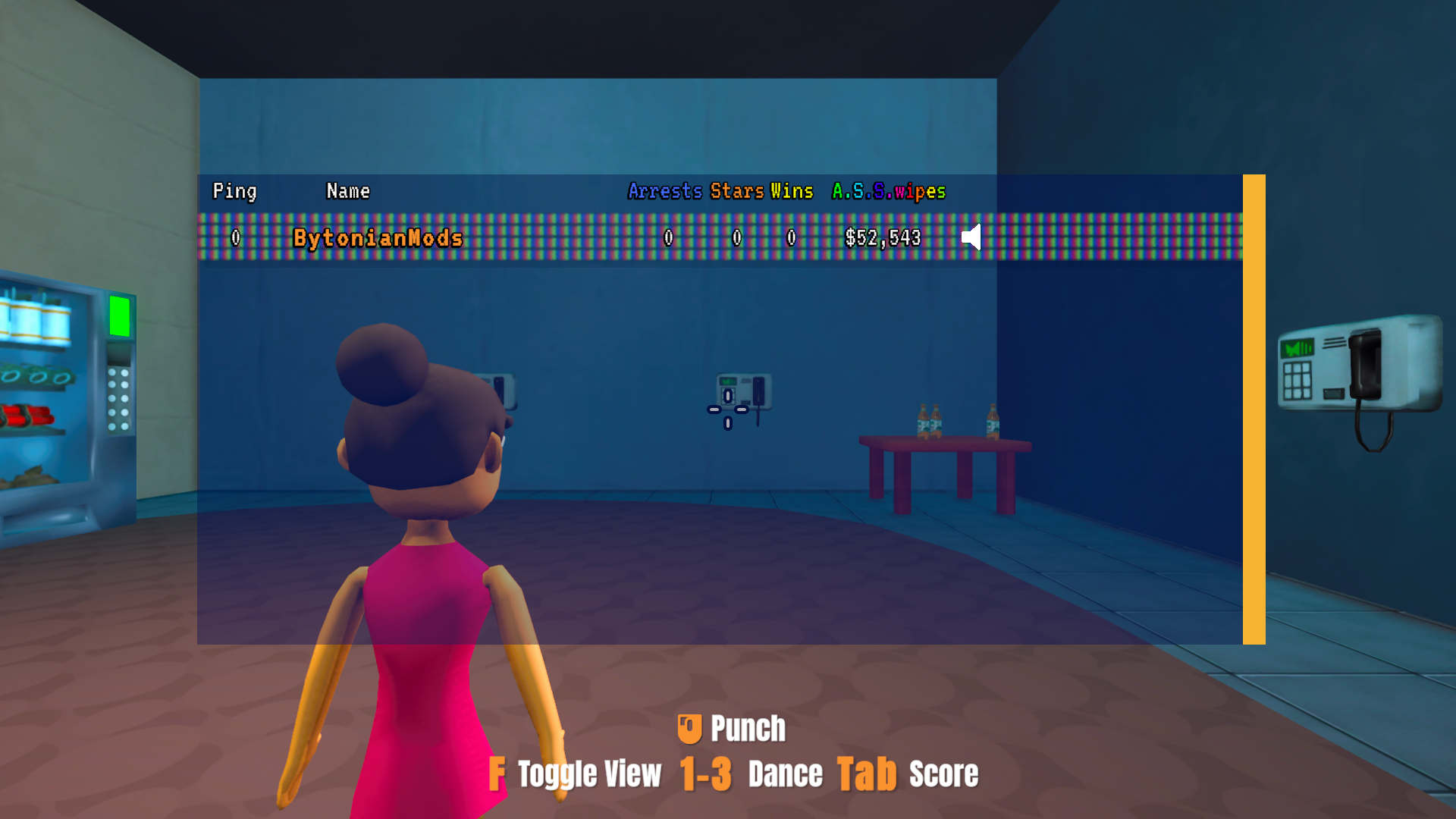 Airport Security Sucks! scoreboard showing BytonianMods with $52,543.
